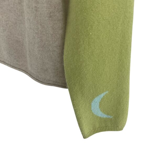 One Girl Who Pure Cashmere Celestial Themed Crewneck Sweater Womens Small - Picture 4 of 7